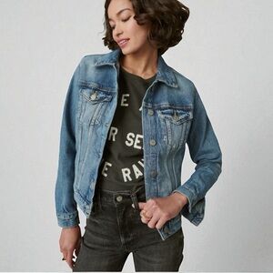 Lucky Brand Tomboy Denim Trucker Jacket Size 1X